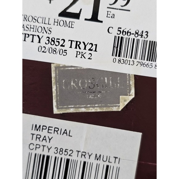 Croscill Home Imperial Bedding Coord Wood Dressing Tray Vanity Night Stand Red - Picture 16 of 16